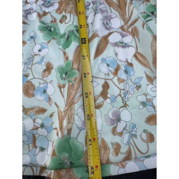 Vintage 70s 80s Floral Midi Dress Pastel Polyester Handmade Garden Party - Picture 9 of 11